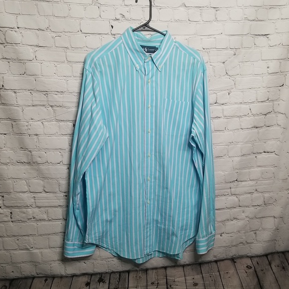 Ralph Lauren Other - Ralph Lauren Classic Fit Men's Stripe Dress Shirt Blue/white/pink Size Large EUC